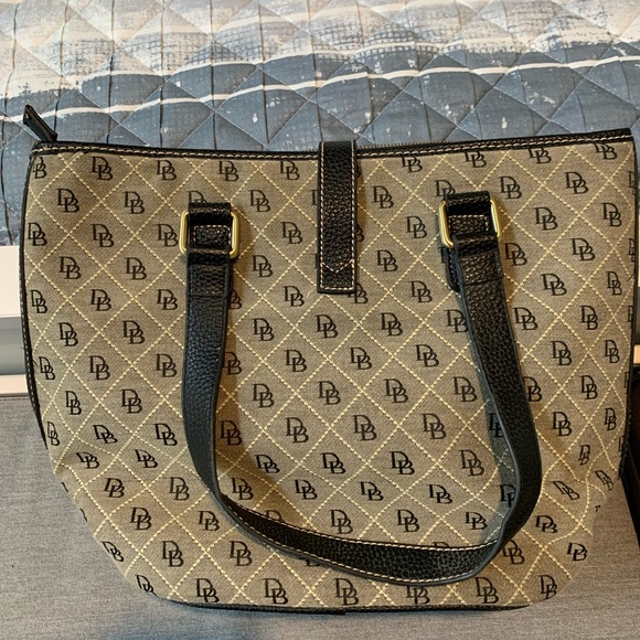 AUTHENTIC VINTAGE DOONEY & BOURKE SIGNATURE MONOGRAM LOGO HANDBAG TOTE - Picture 15 of 16